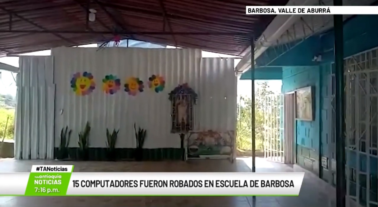 15 computadores fueron robados en escuela de Barbosa