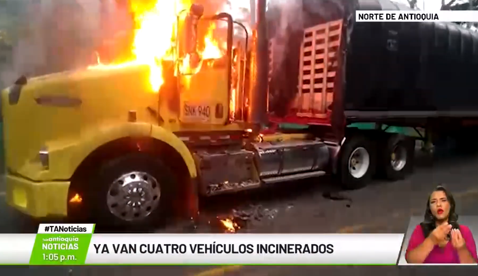 Ya van cuatro vehículos incinerados