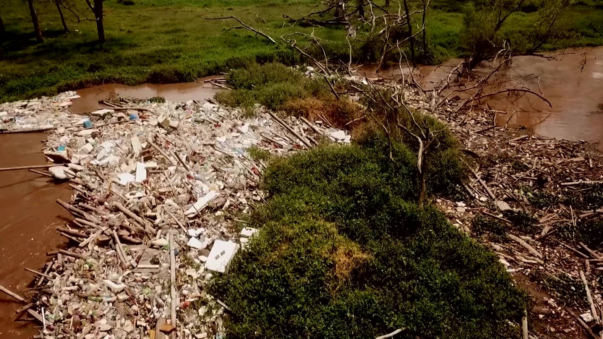 Alta contaminación en el río Negro