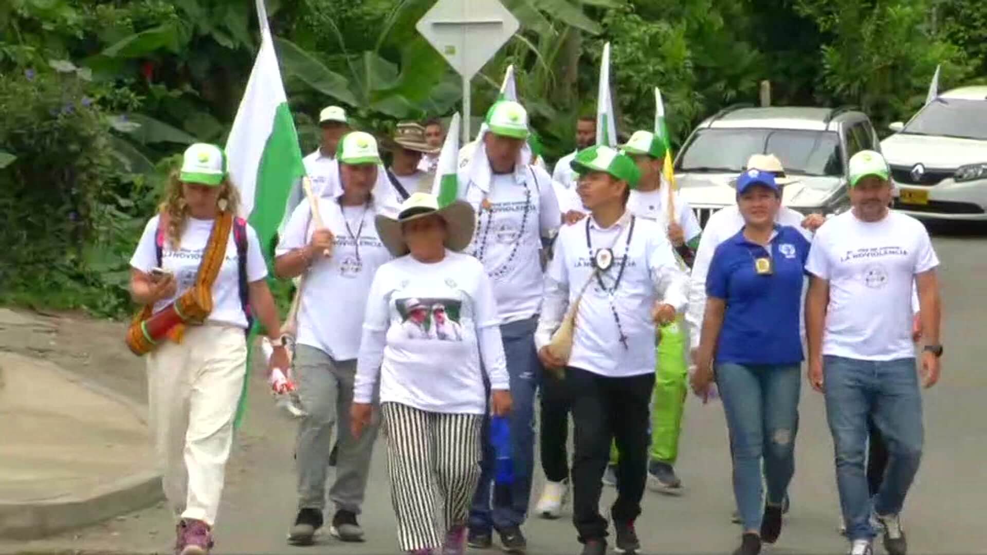 Cuarta jornada de la marcha de la Noviolencia