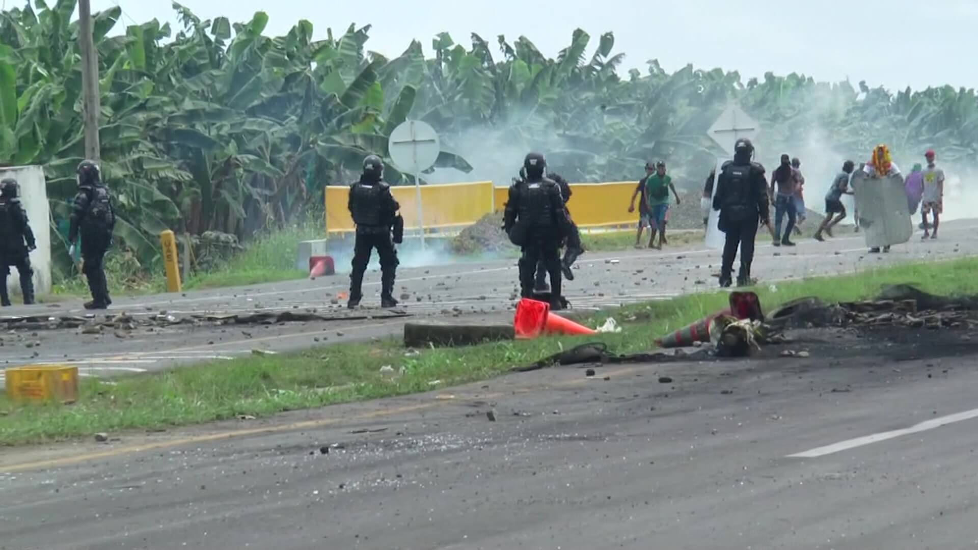 Enfrentamiento entre Policía y comunidad en Río Grande, Turbo