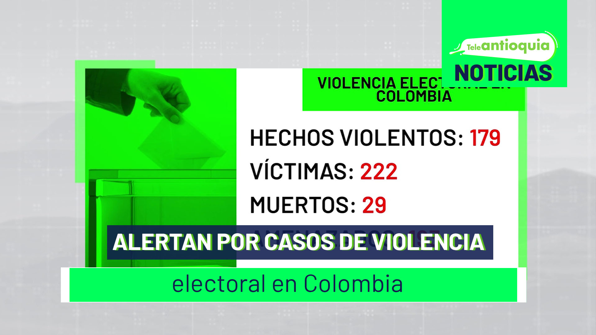 Alertan por casos de violencia electoral en Colombia