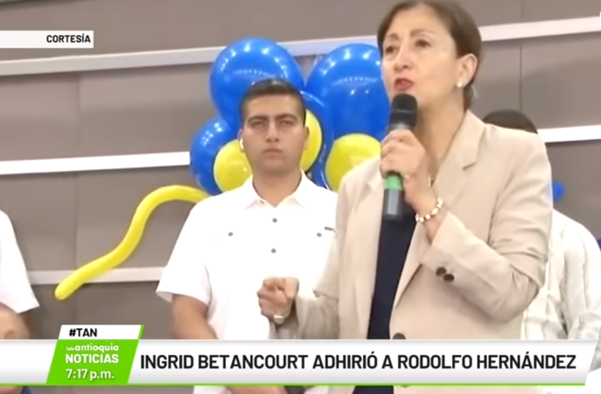 Ingrid Betancourt adhirió a Rodolfo Hernández