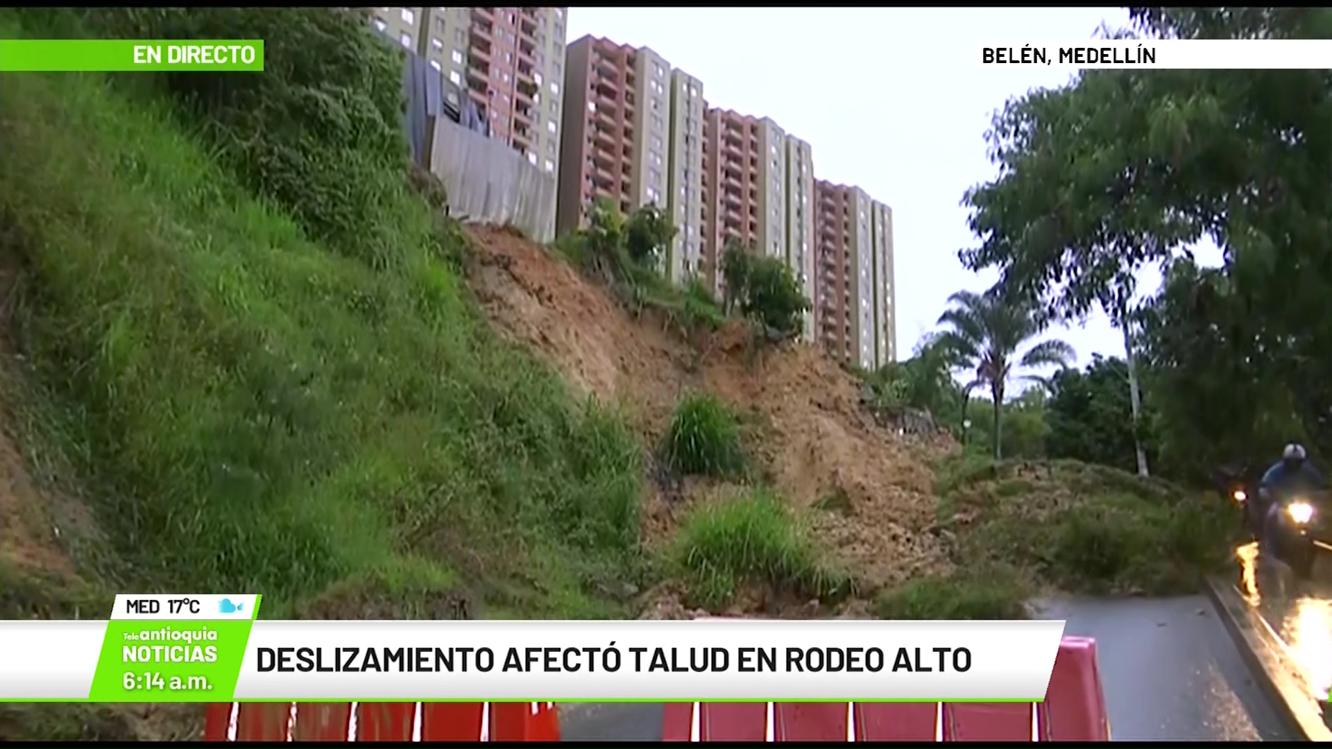 Deslizamiento afectó talud en Rodeo Alto