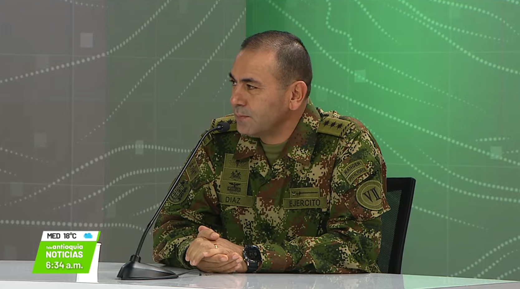 Entrevista con General Juvenal Díaz, comandante séptima división