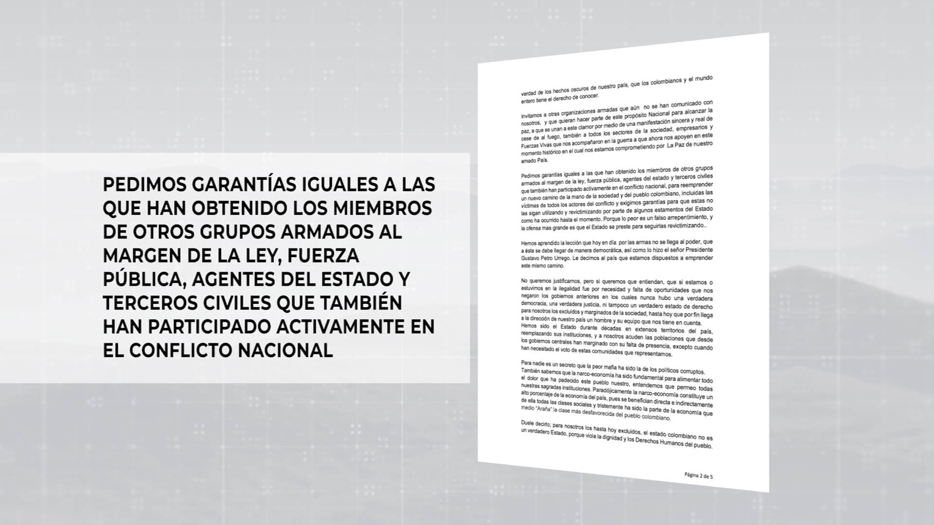 Paramilitares y narcotraficantes buscan negociación