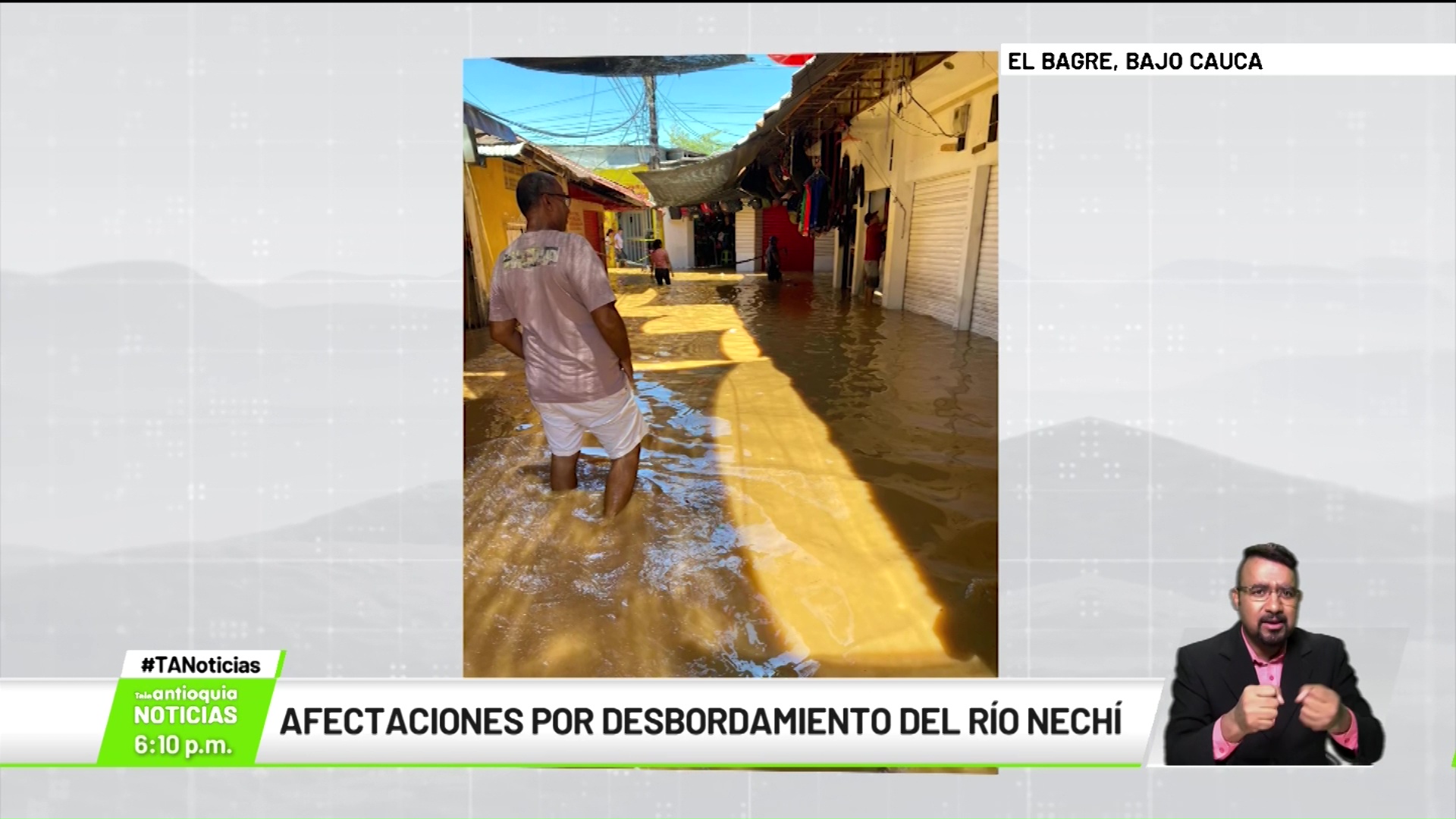Afectaciones por desbordamiento del Río Nechí
