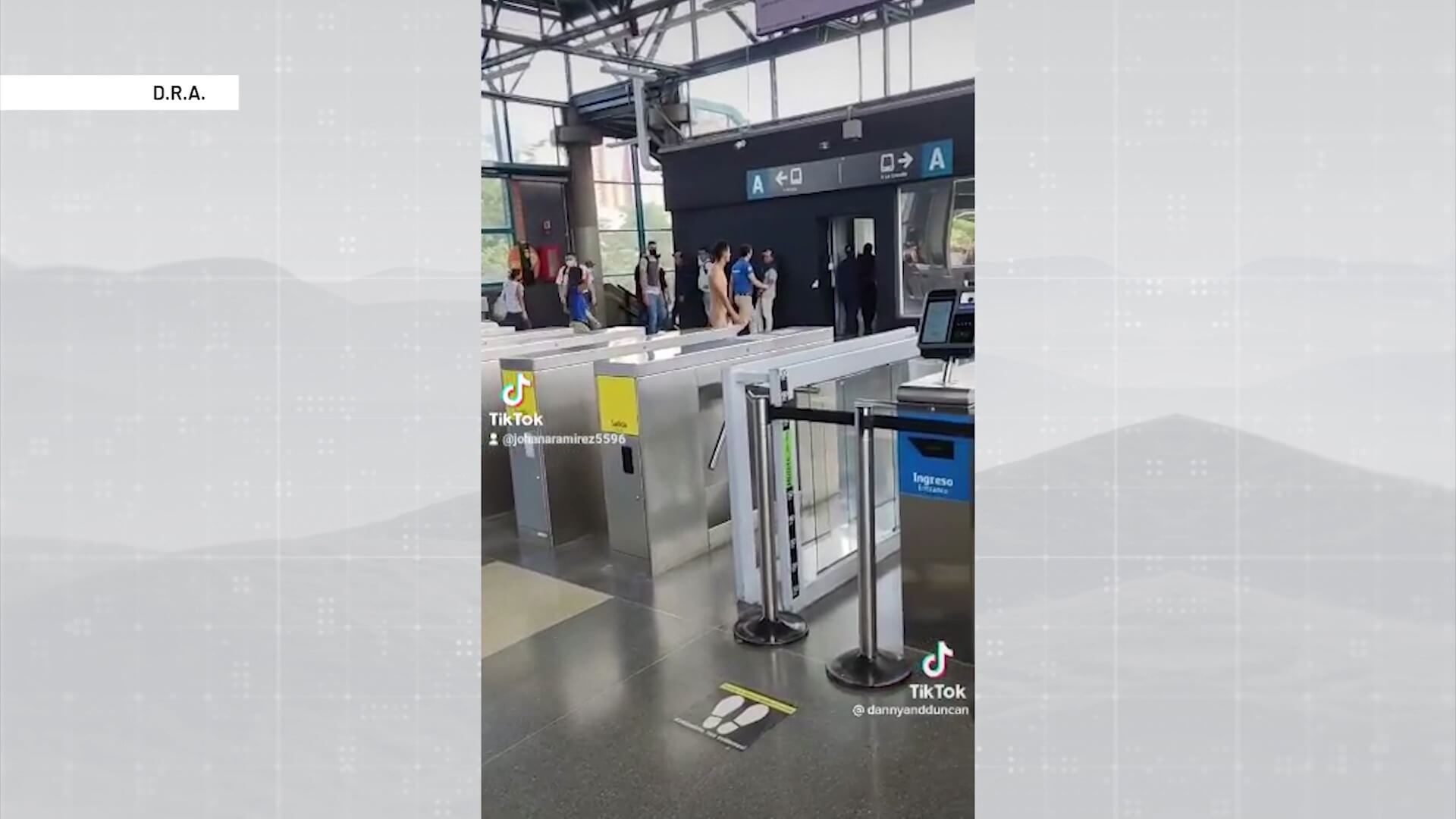 Hombre se pasea desnudo en el Metro