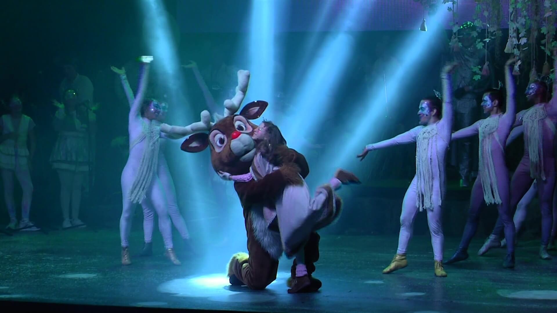 Espectáculo con el reno Rudolf