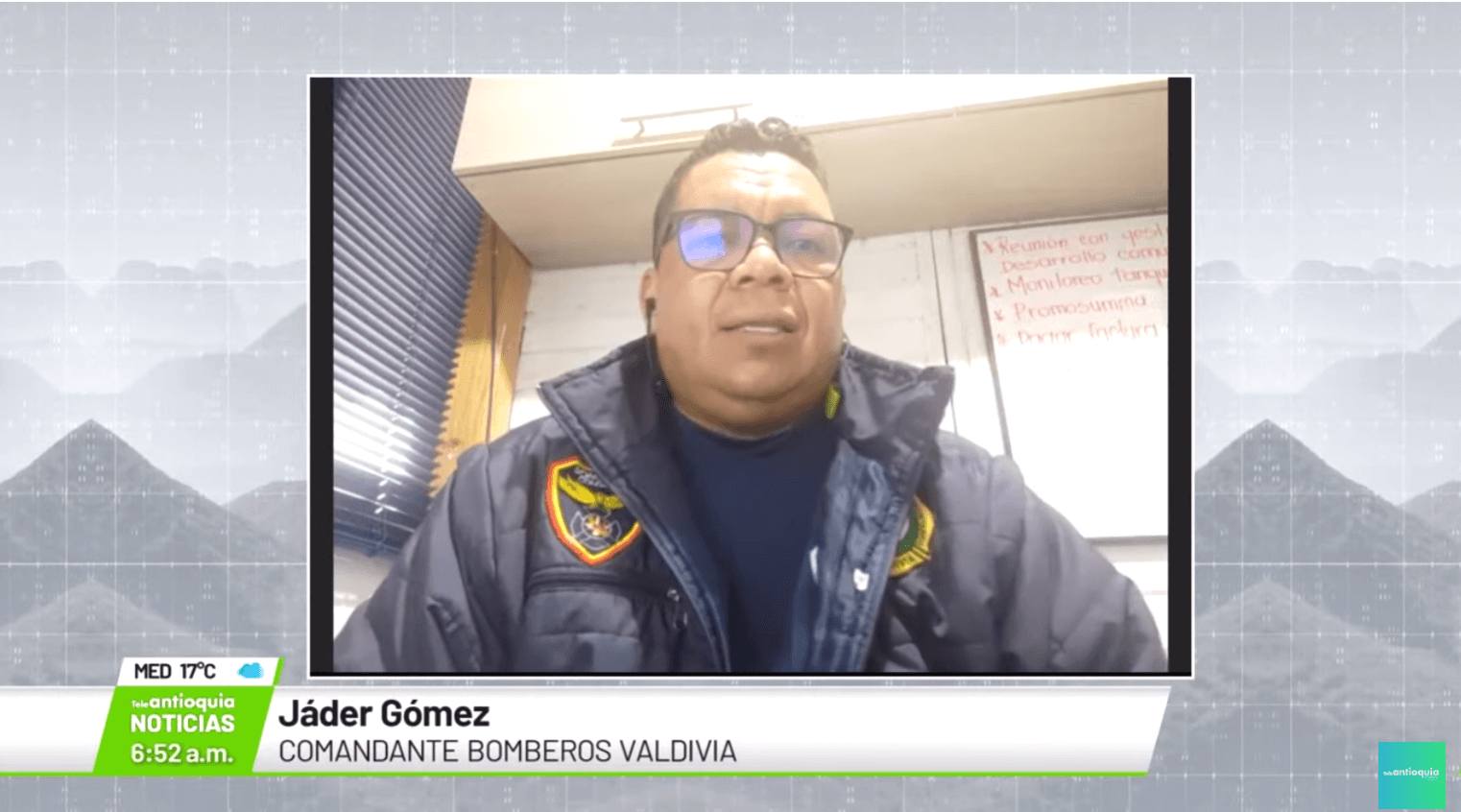 Entrevista con Jader Gómez, comandante Bomberos Valdivia