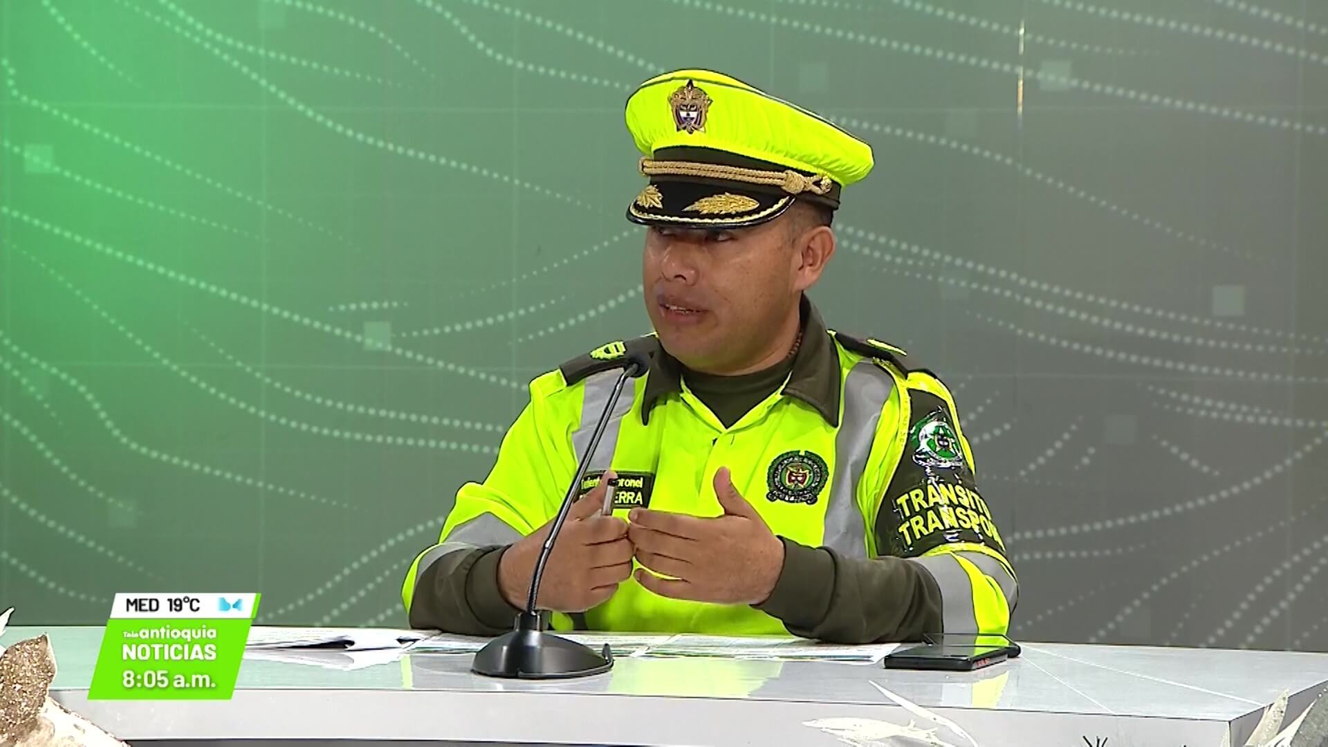 Entrevista con el Coronel Fabio Enrique Sierra, jefe seccional de transporte y tránsito de Antioquia