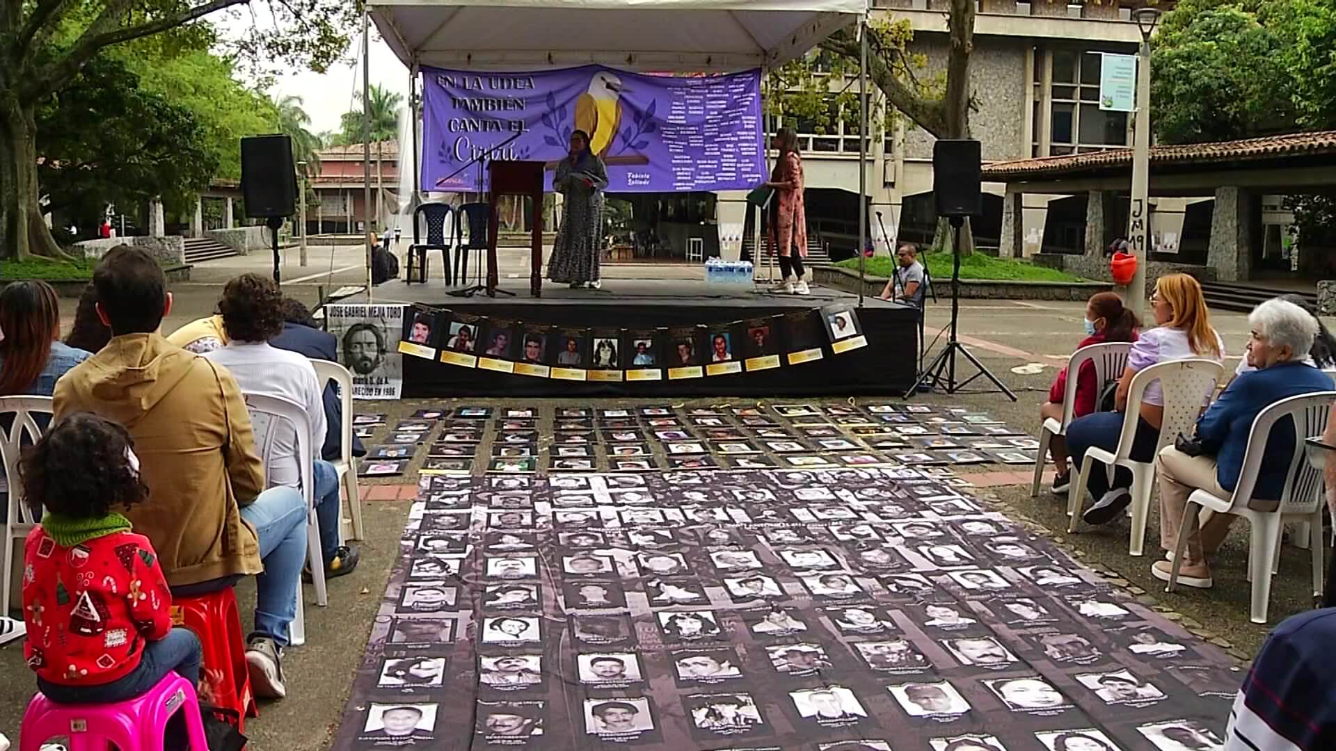 Desagravio en UdeA por mural borrado