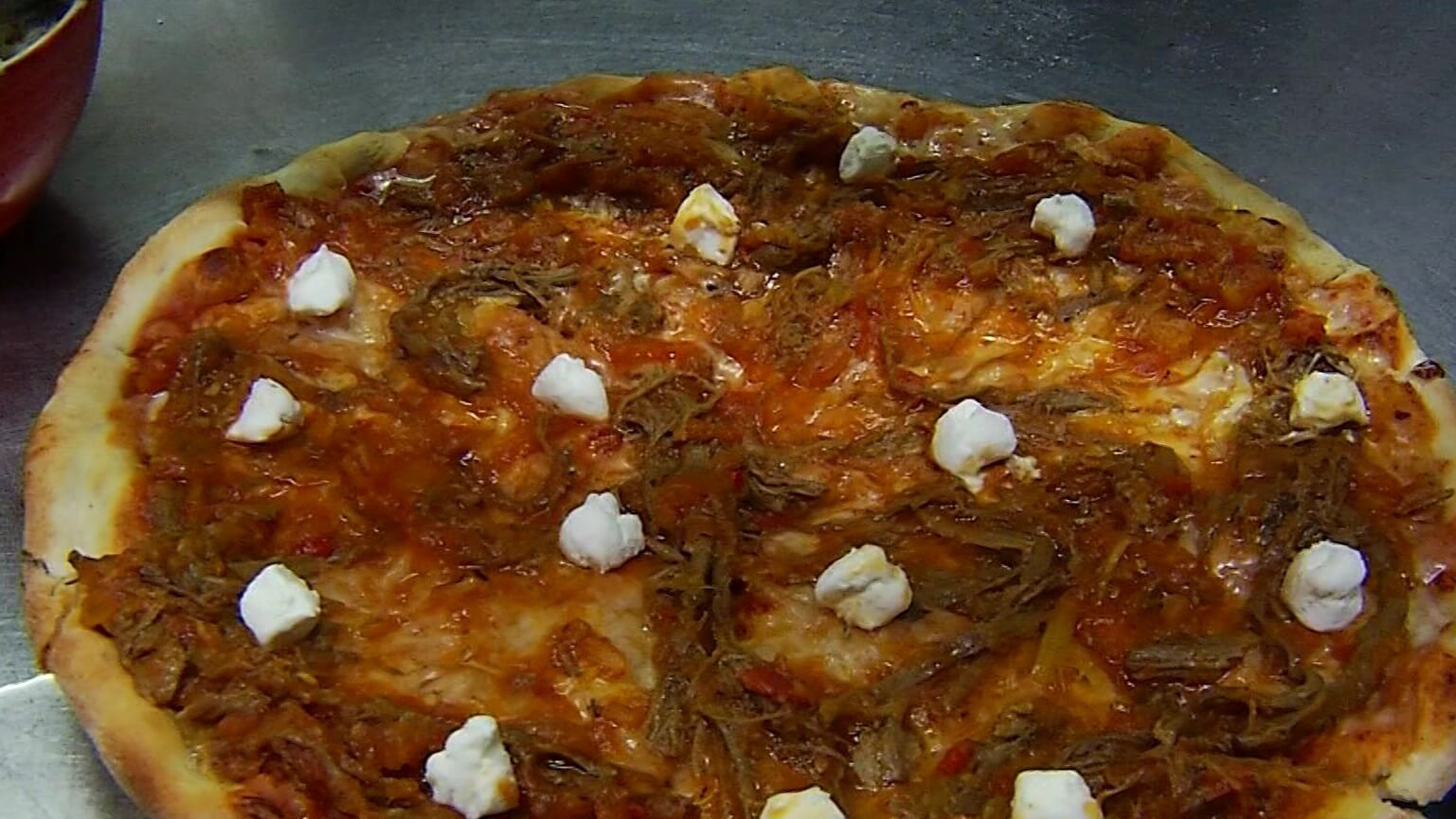 Pizza con crispeta en el ‘Pizza Máster’