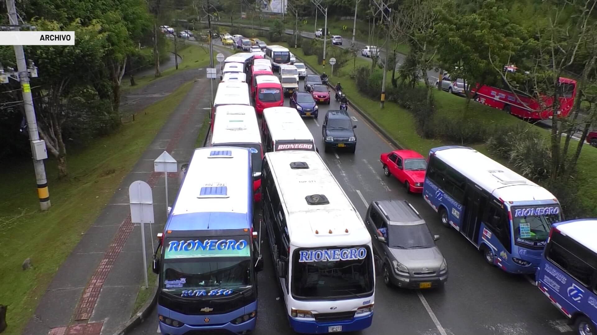 Plan de contingencia por paro de buses en Rionegro