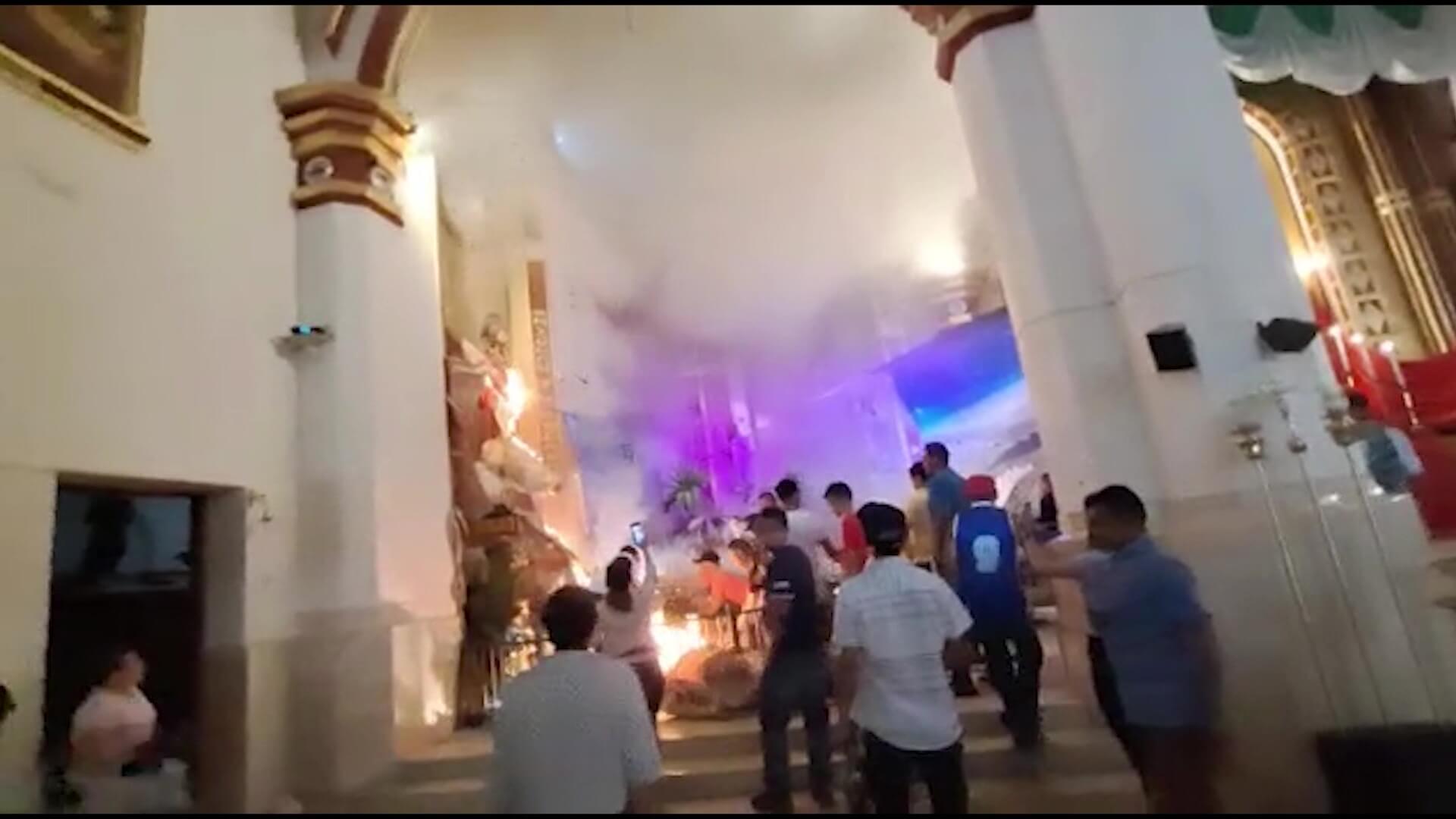 Se quemó el pesebre en el Santuario Santo Cristo