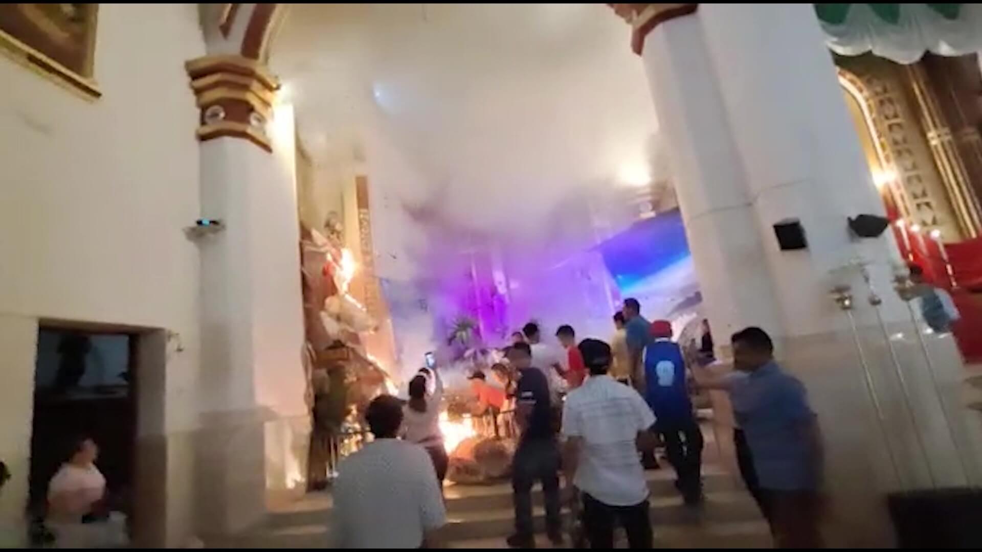 Se quemó el pesebre en el Santuario Santo Cristo