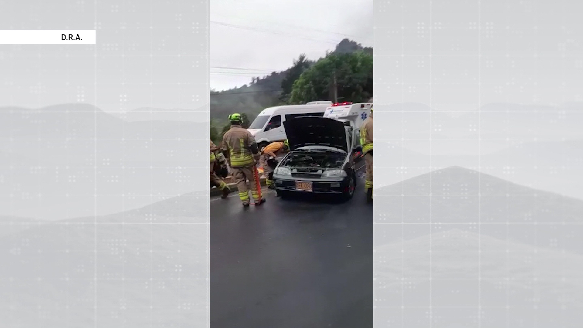 Dos heridos en accidente en Túnel de Oriente