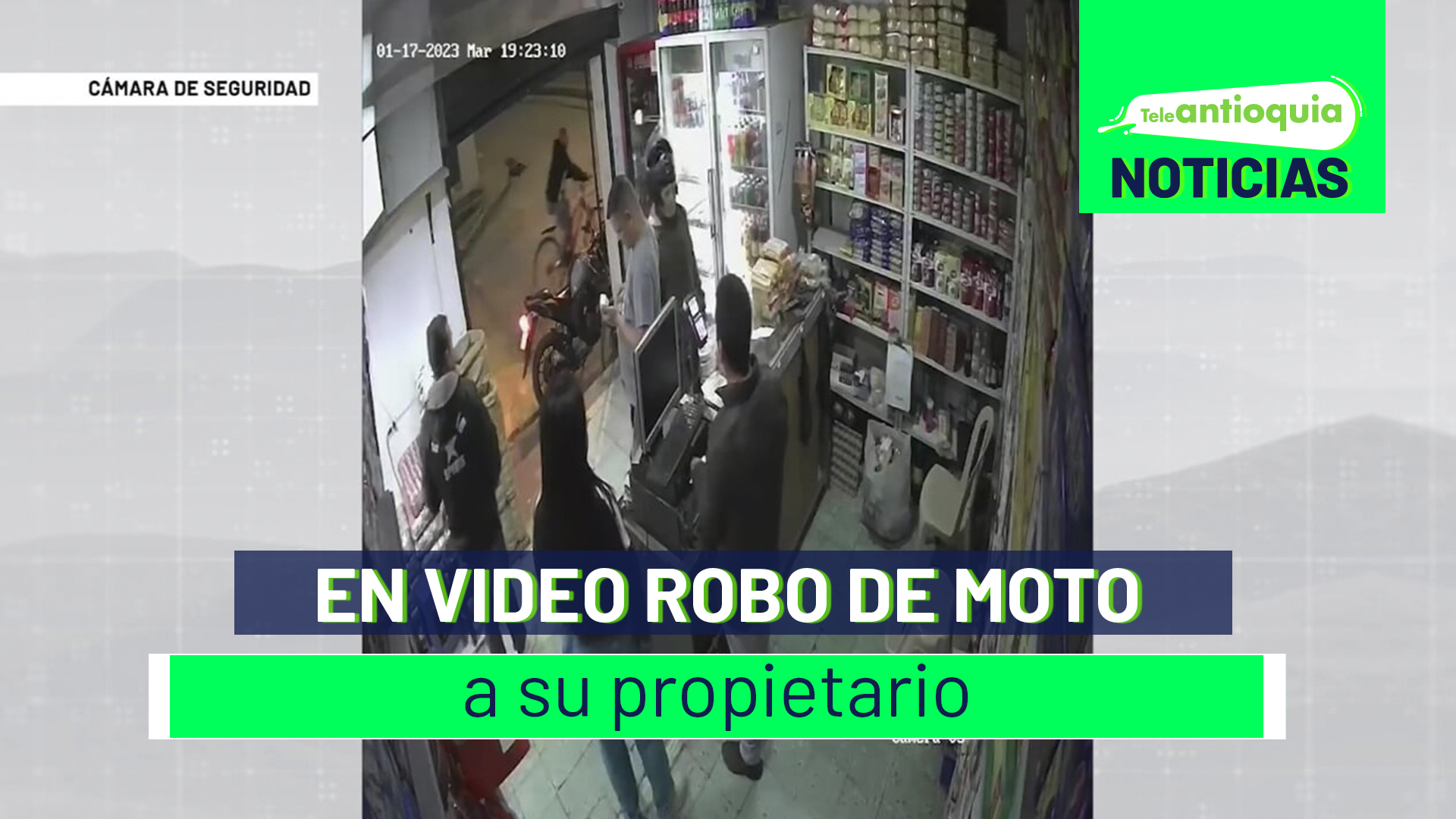 En video robo de moto a su propietario