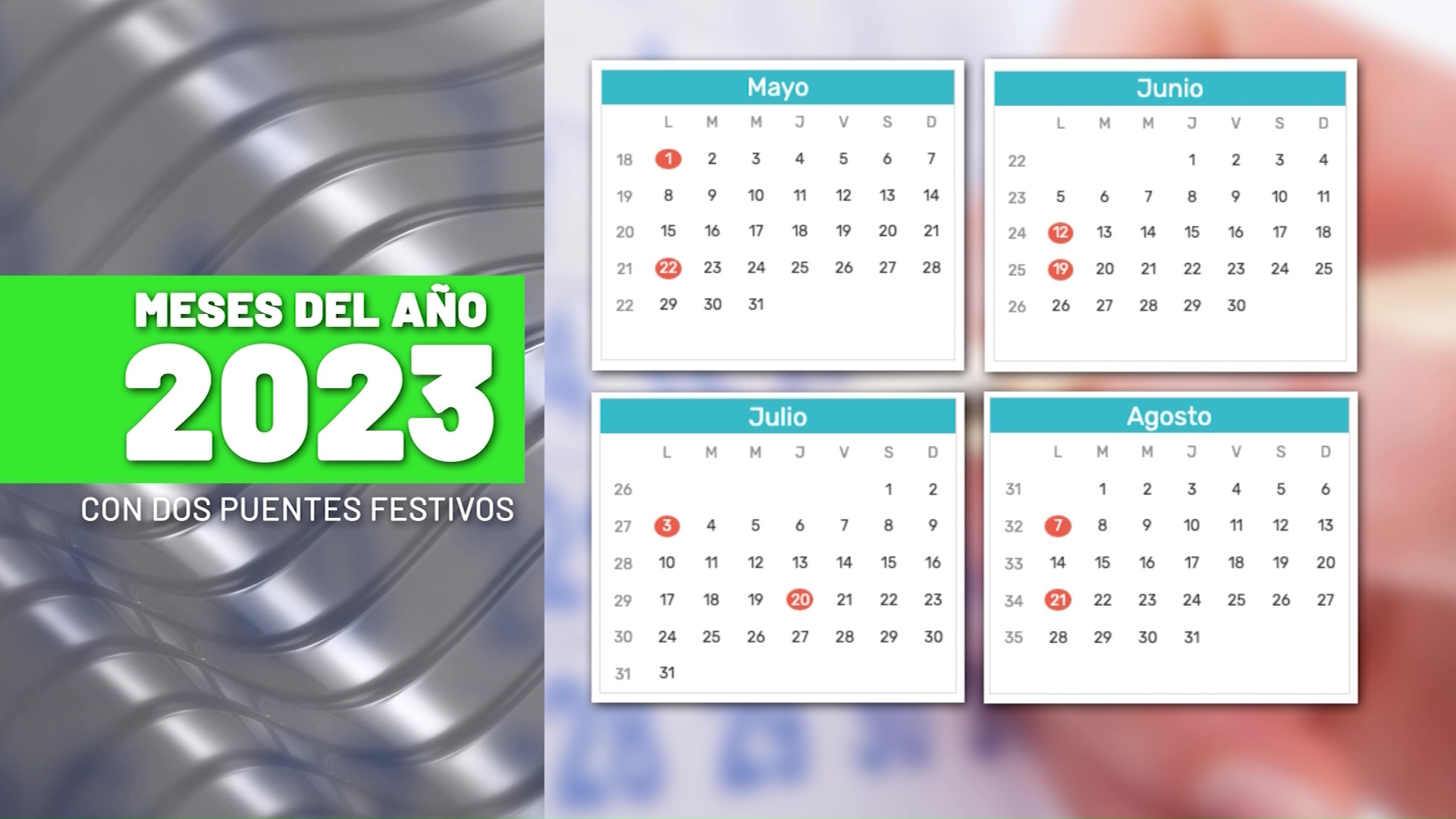 Para 2023 Colombia tendrá 20 días festivos