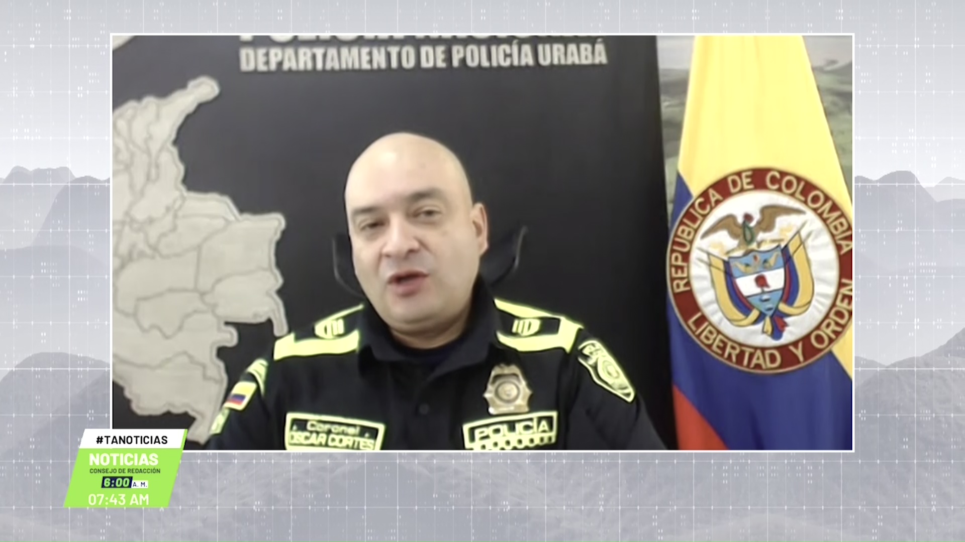 Entrevista al Coronel Óscar Cortés Dueñas, comandante policía Urabá