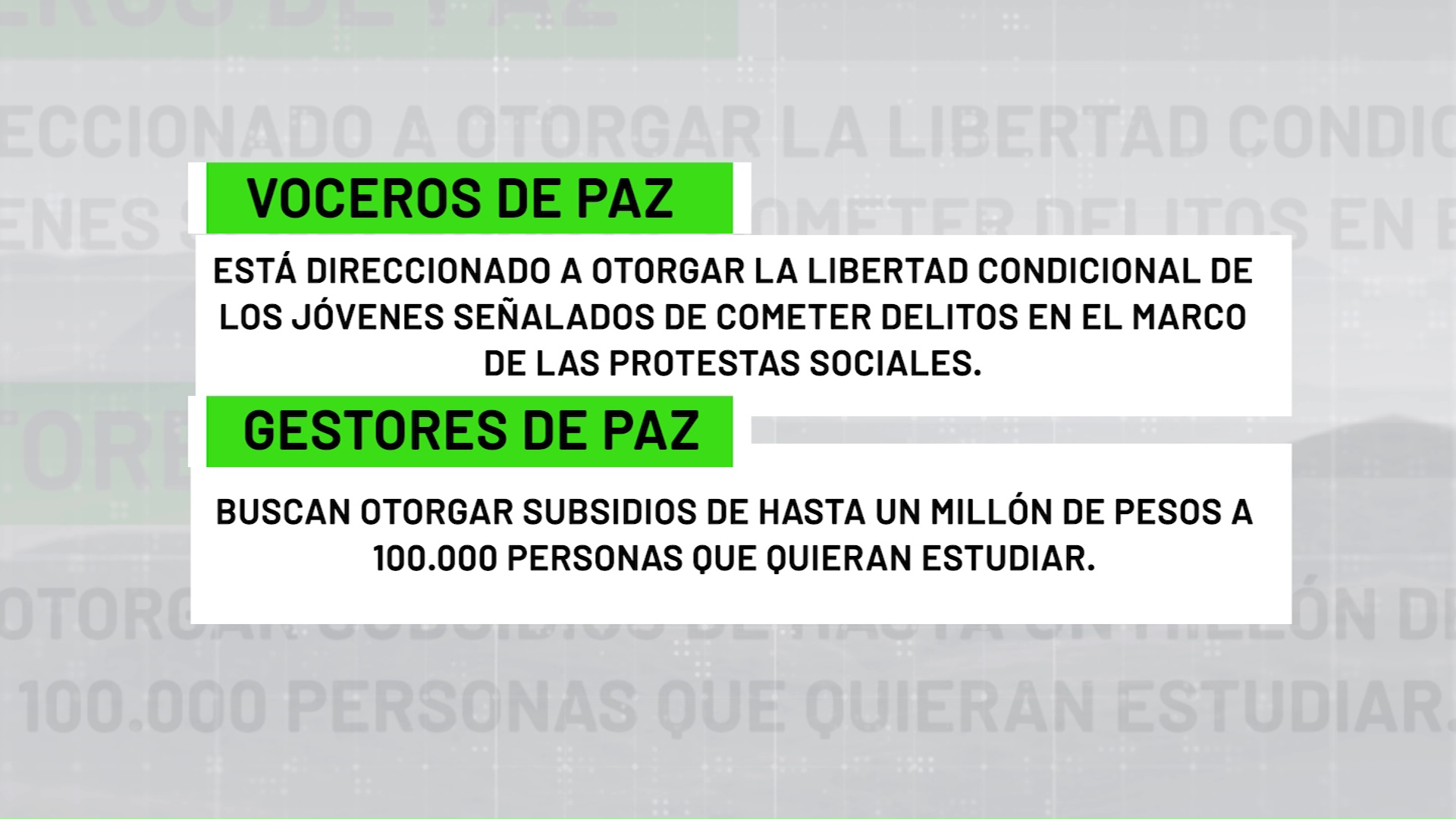 Conozca los perfiles de los gestores de paz