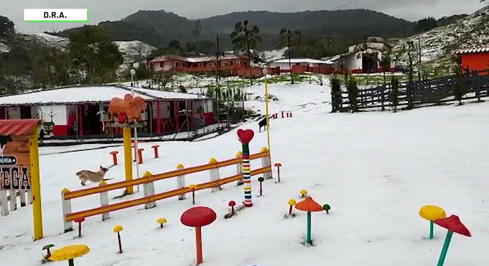 Granizo cubrió gran parte de San José de la Montaña