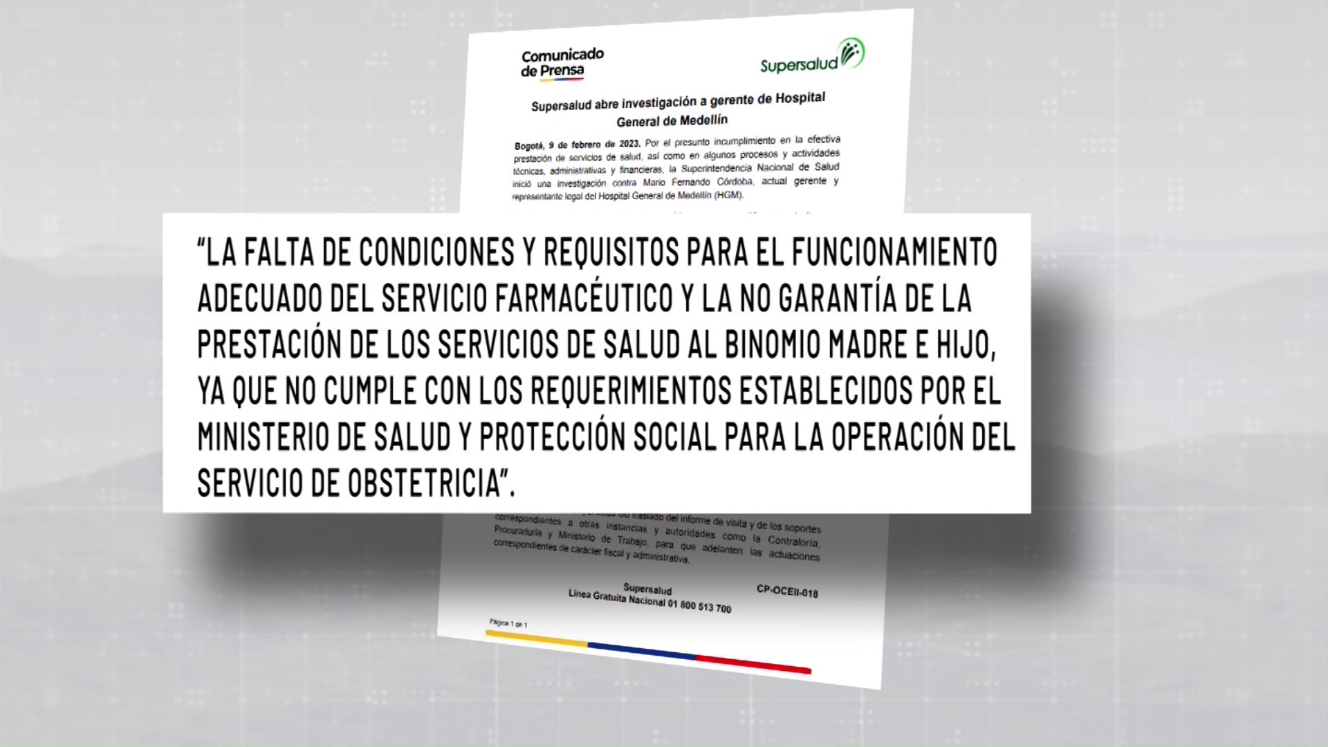Investigación al gerente del Hospital General