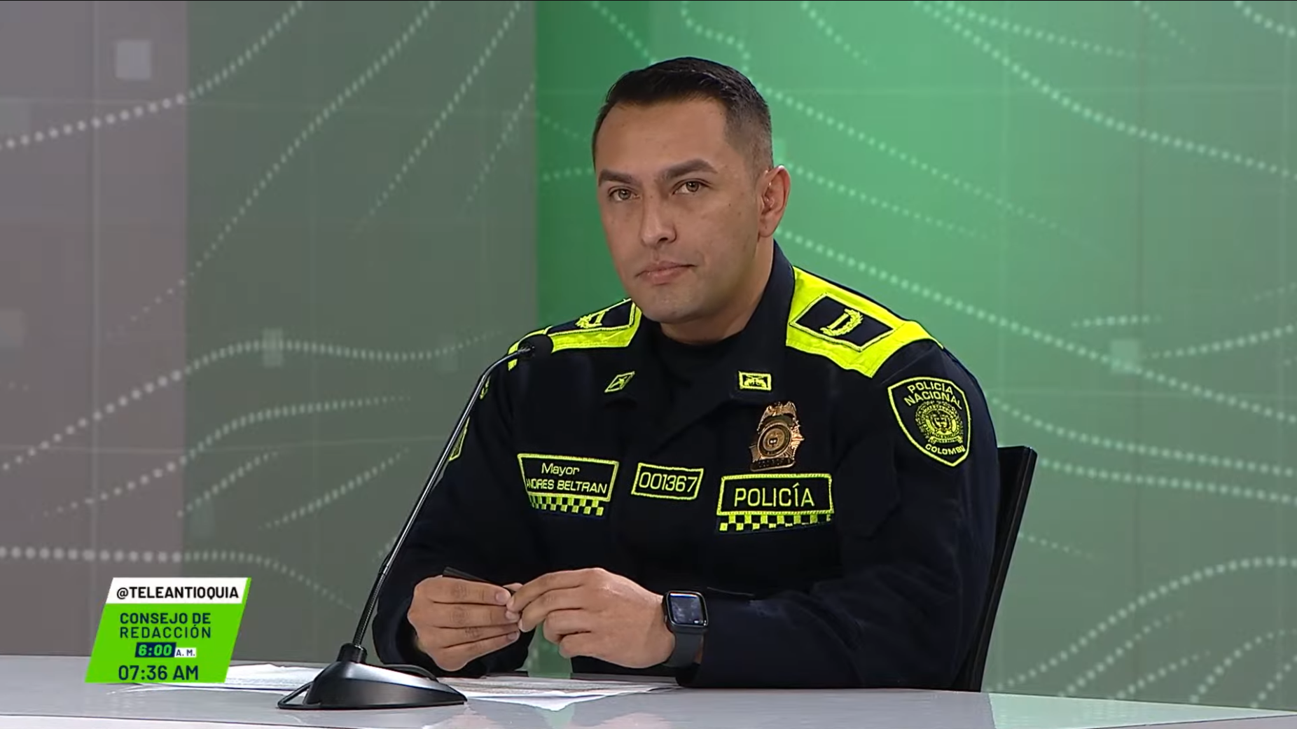 Andrés Beltrán, jefe Policía Fiscal y Aduanera, Medellín