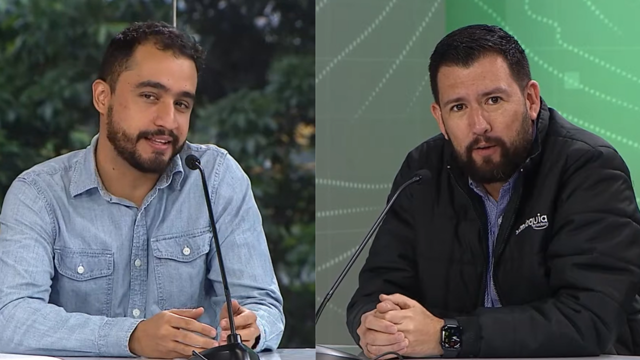 Luis Felipe Hincapié, gerente de Teleantioquia  y David Andrés Mesa, director “N1CK»