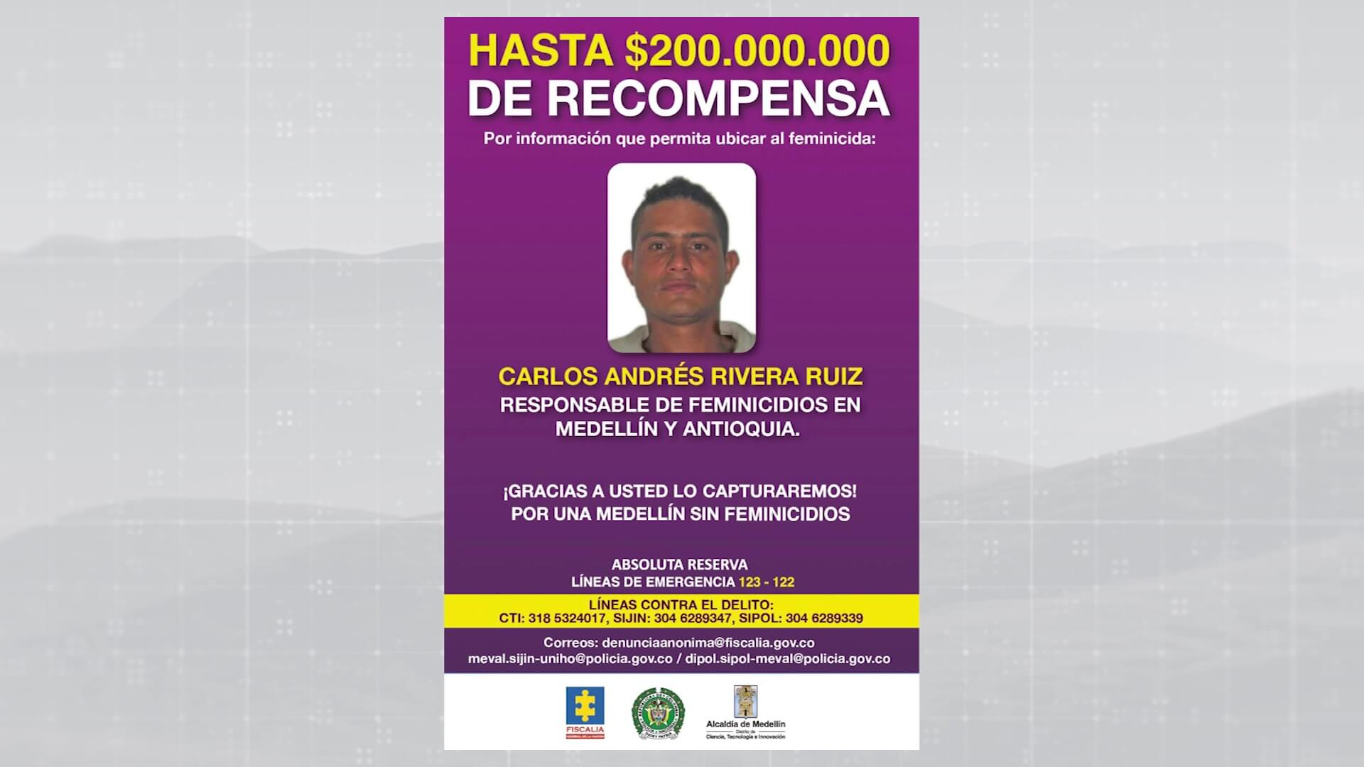 Recompensa de 200 millones por feminicida