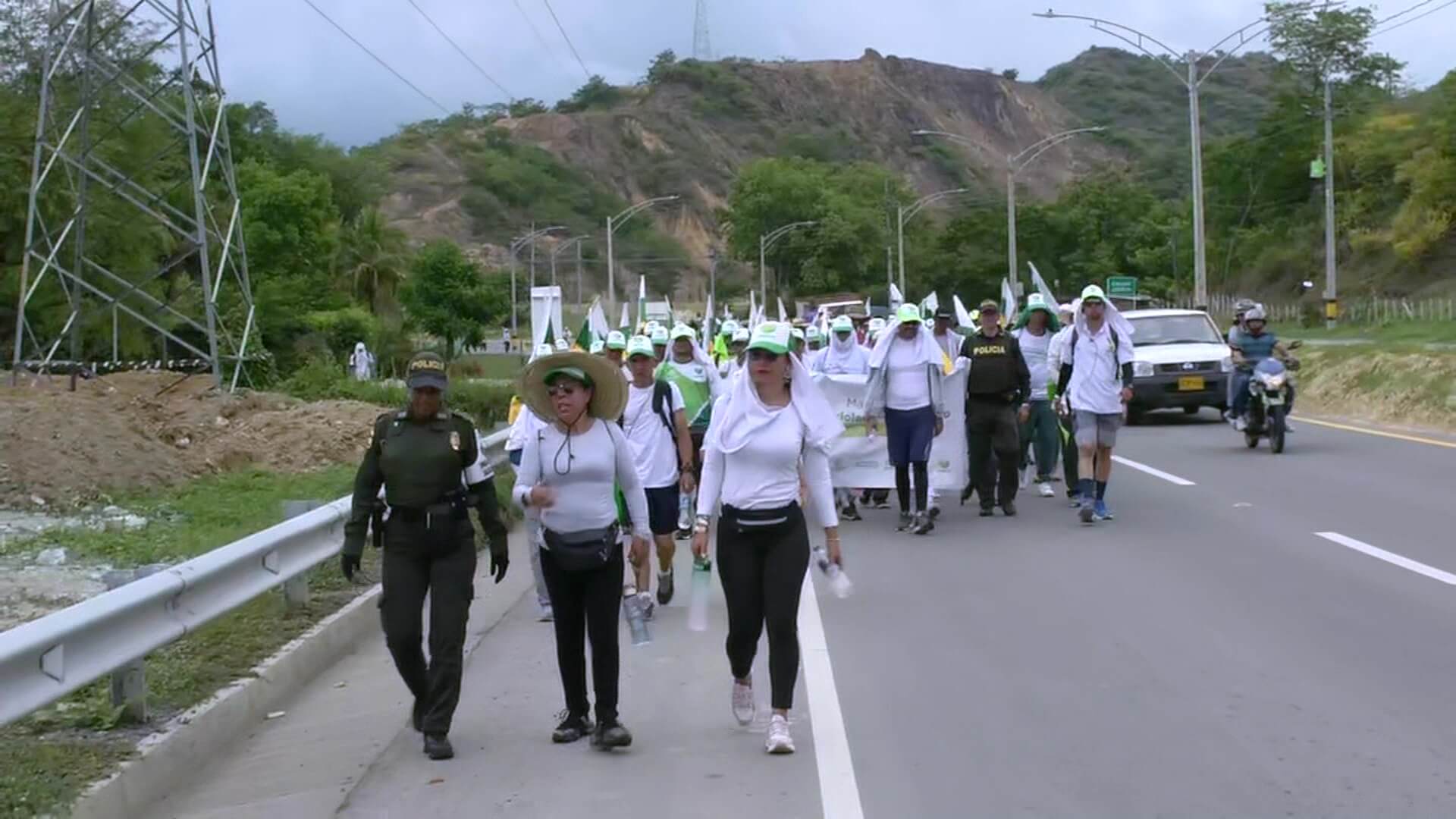 Cuarta jornada de la marcha de la Noviolencia