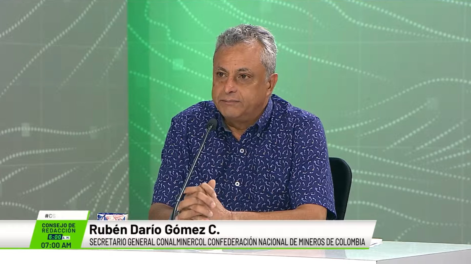 Entrevista a Rubén Darío Gómez C., secretario General Conalminercol Confederación Nacional de Mineros de Colombia.