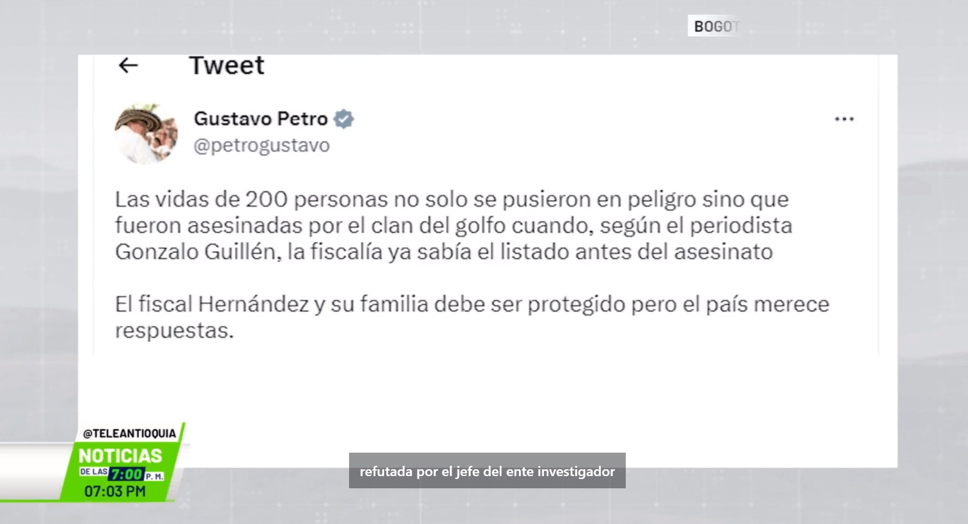 Continúa rifirrafe entre presidente y fiscal general