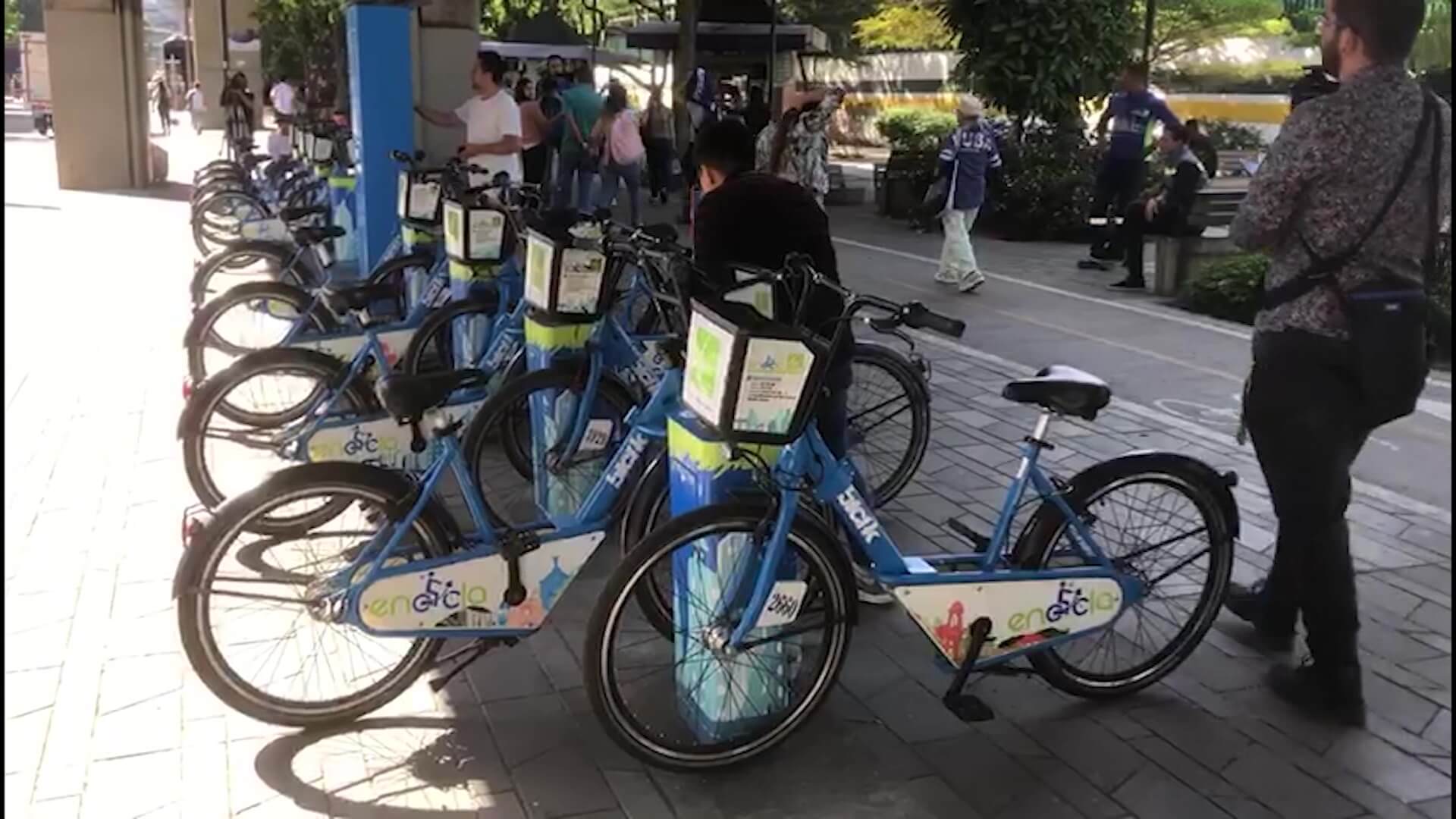 Instalan módulos de EnCicla en estación Cisneros