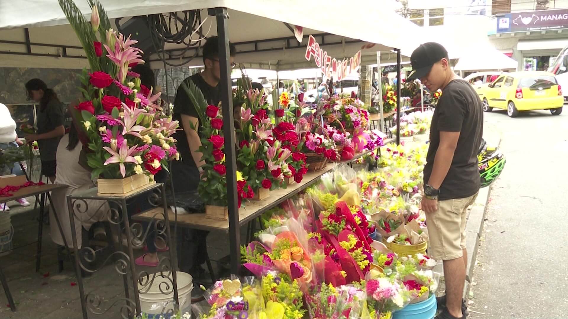 Rosas y girasoles para las madres