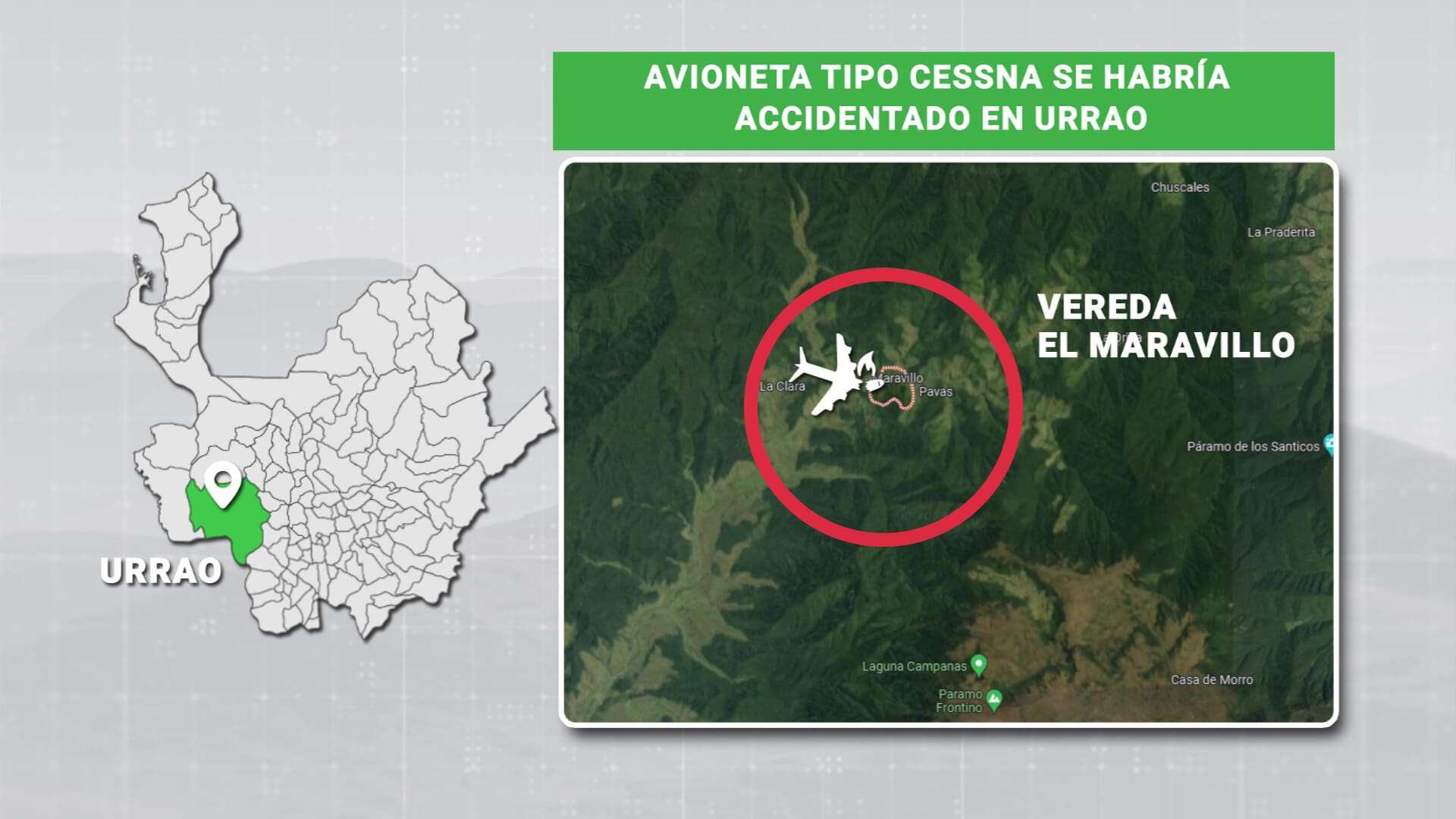 Avioneta habría caído cerca de escuela en Urrao