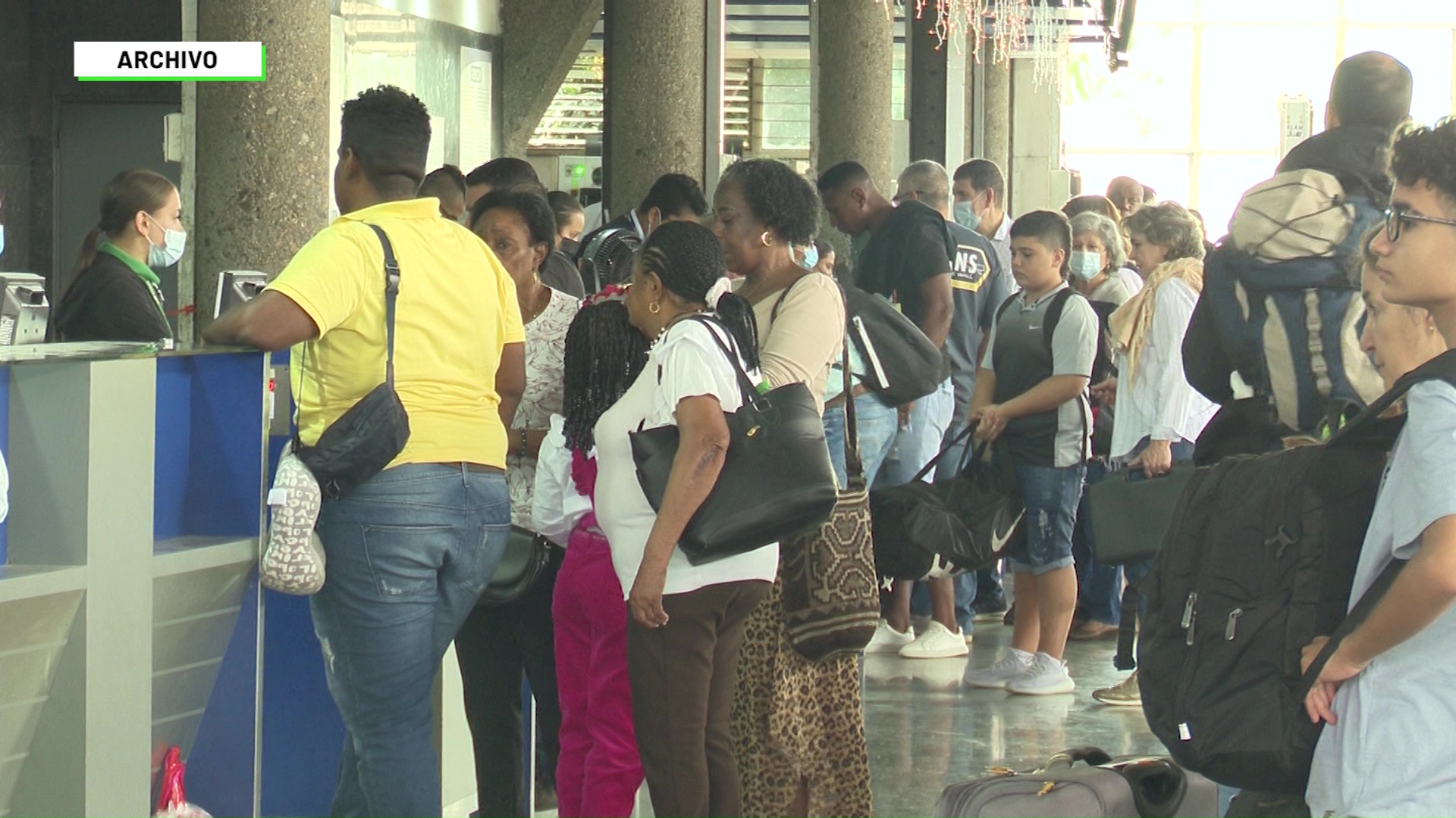 Caída en el transporte aéreo de pasajeros