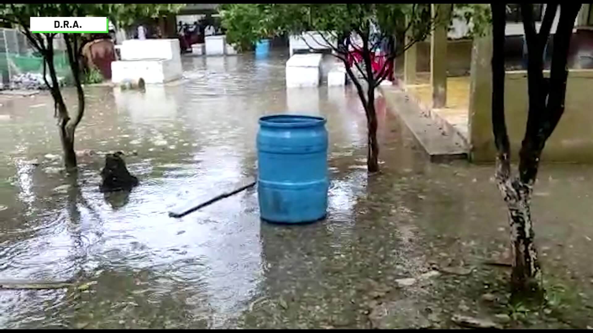 Inundaciones por lluvias en la madrugada