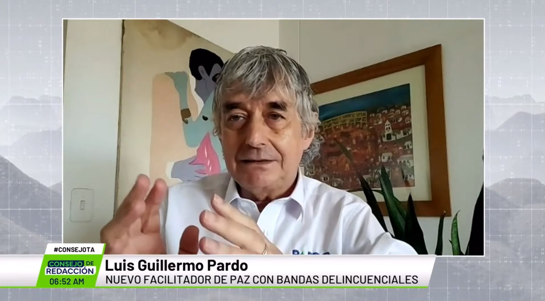 Entrevista a Luis Guillermo Pardo, nuevo facilitador de paz con bandas delincuenciales
