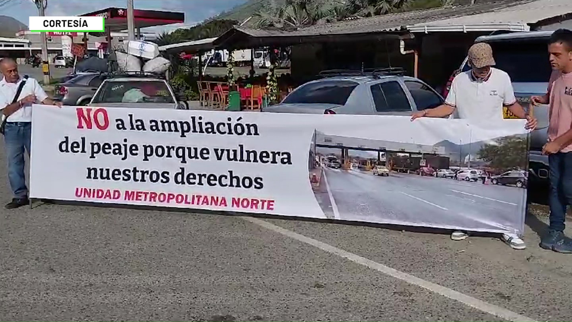 Protesta en el peaje El Trapiche