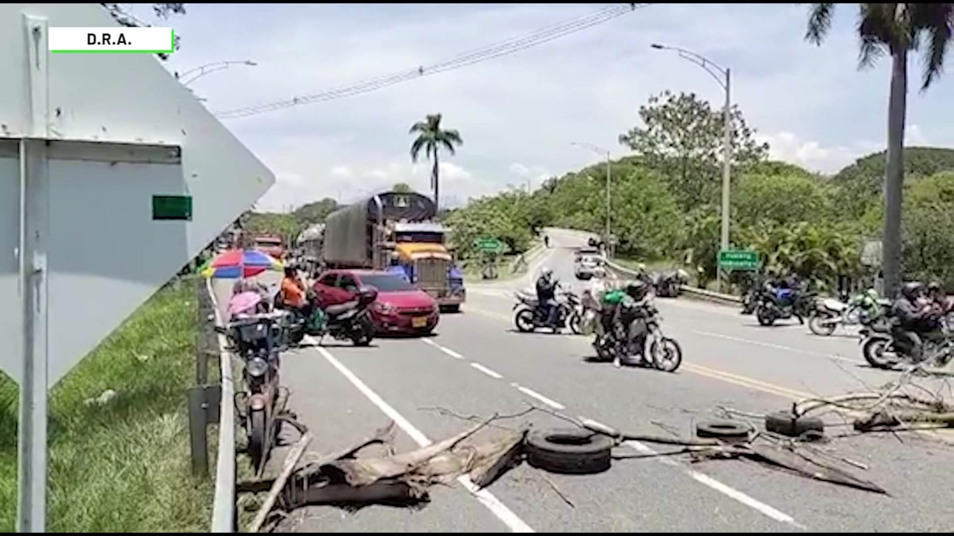 Cierres y protestas en vías de San Roque y La Pintada