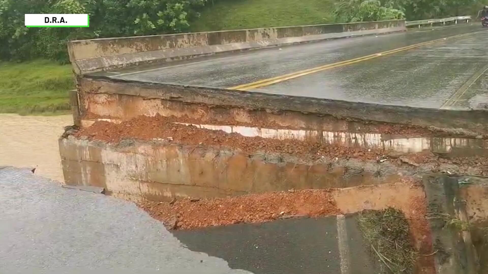 Vía Necoclí-Arboletes: colapsó puente sobre quebrada