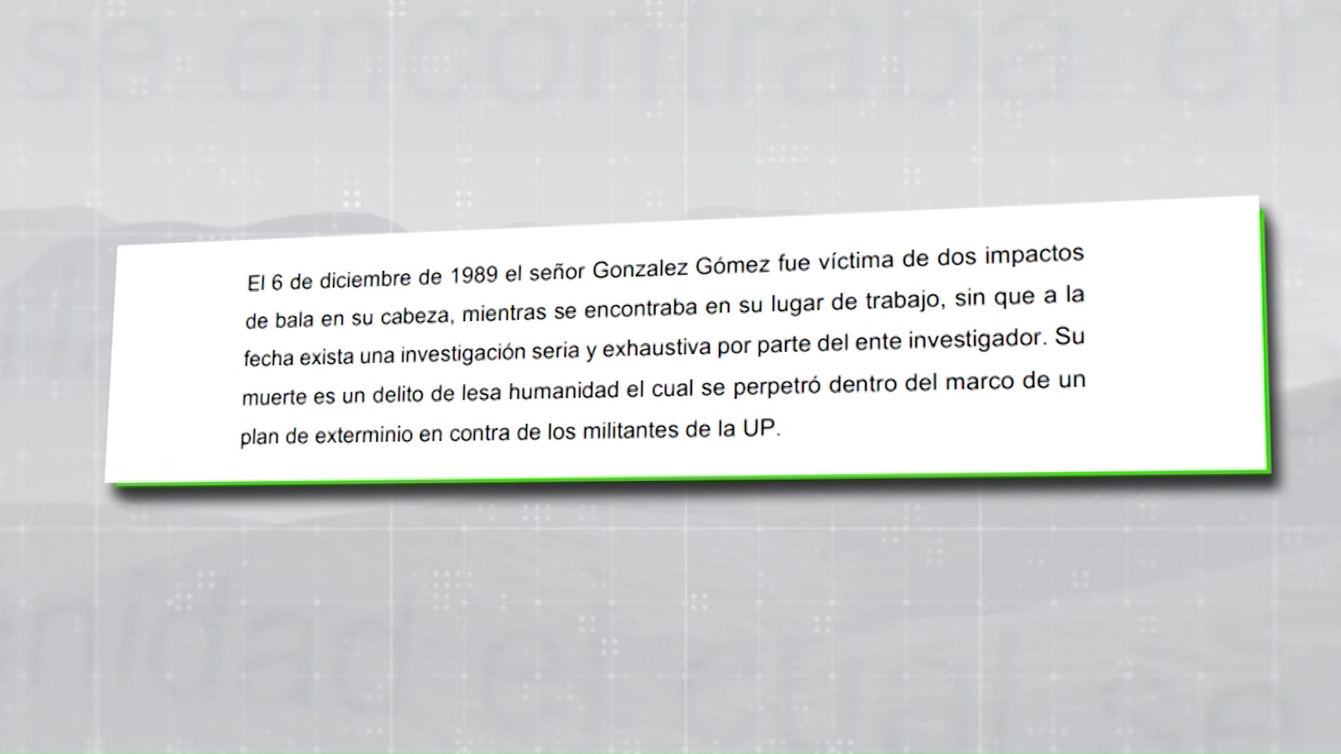 Condenan al estado por asesinato de miembro de UP