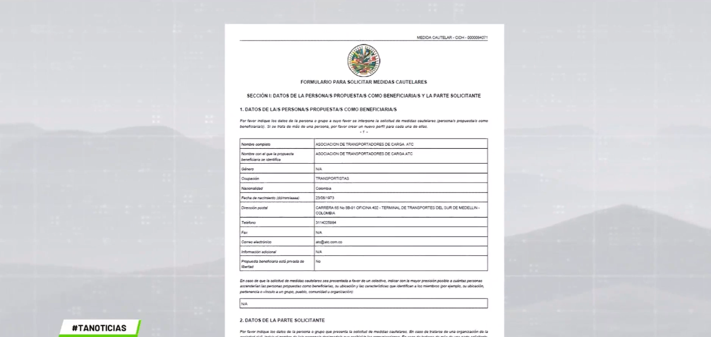 CIDH admite denuncia de transportadores contra Gobierno