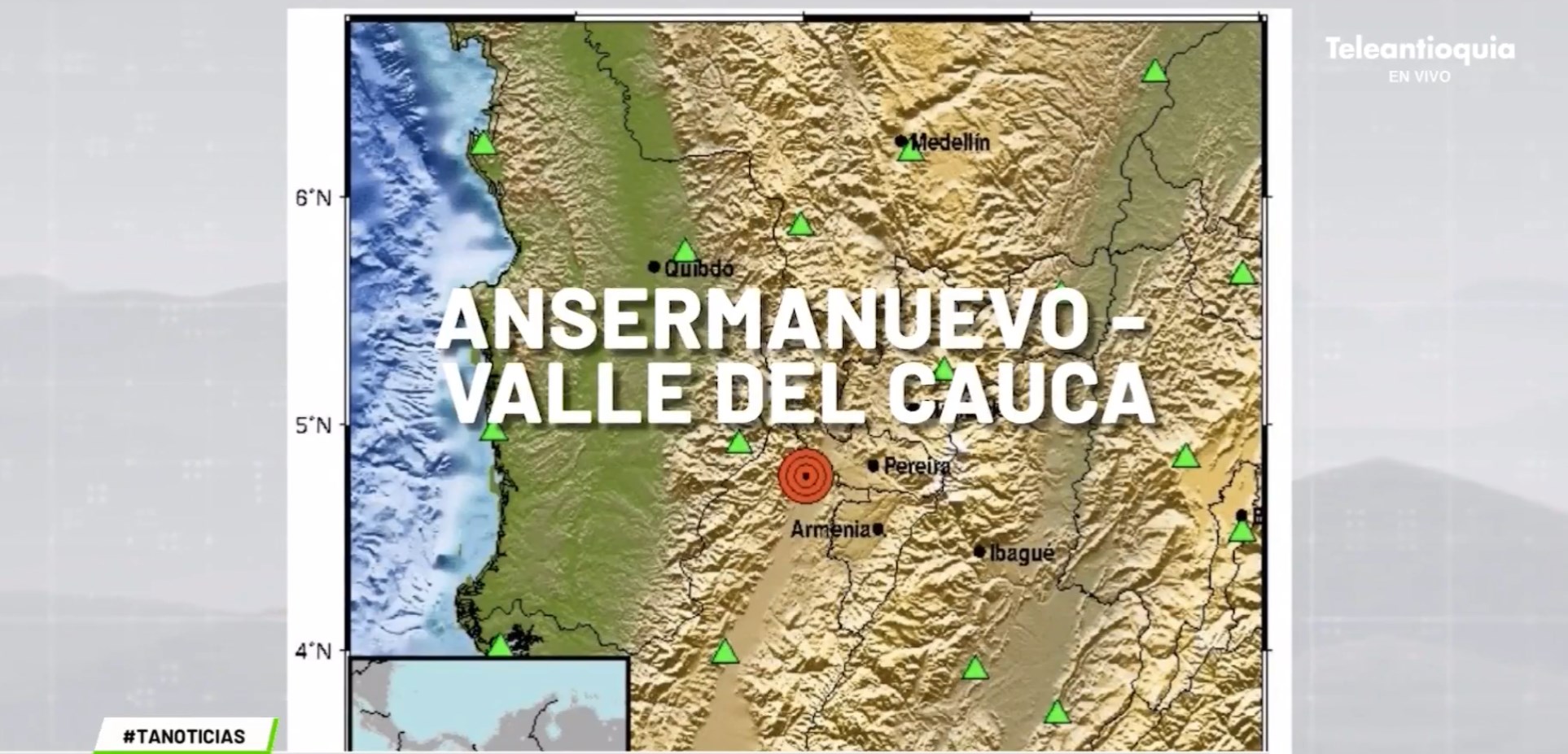 Hoy se han registrado tres sismos en Colombia