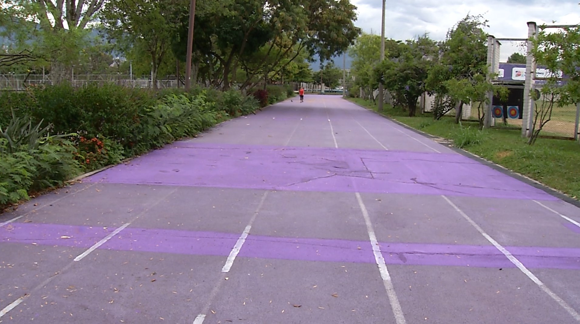 Reparados los daños en la pista de trote de Belén