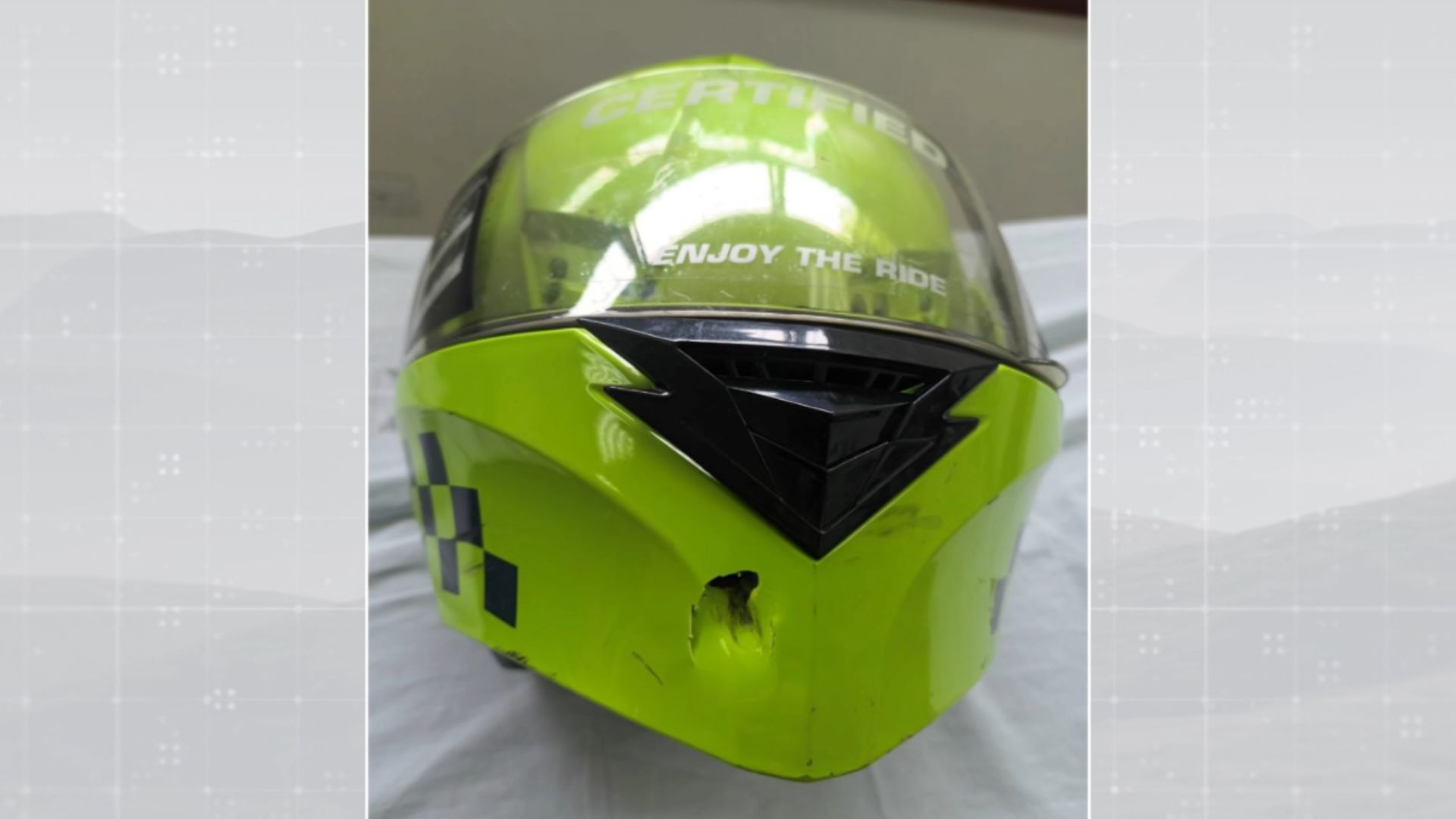 El casco le salvó la vida a un policía en Yarumal