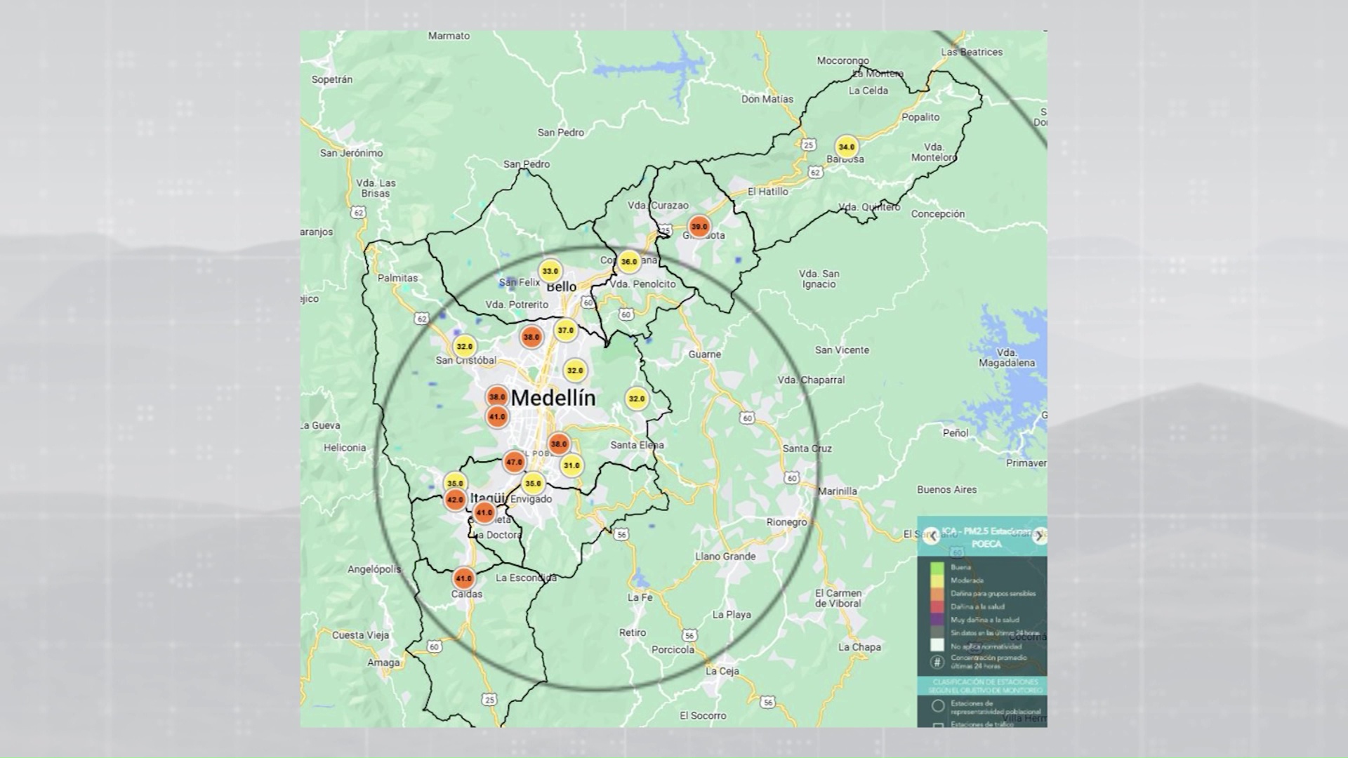 Preocupa calidad del aire en Medellín