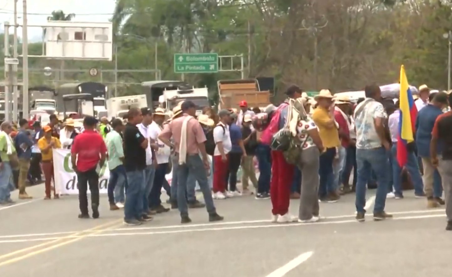 En calma ha transcurrido protesta cafetera en La Pintada