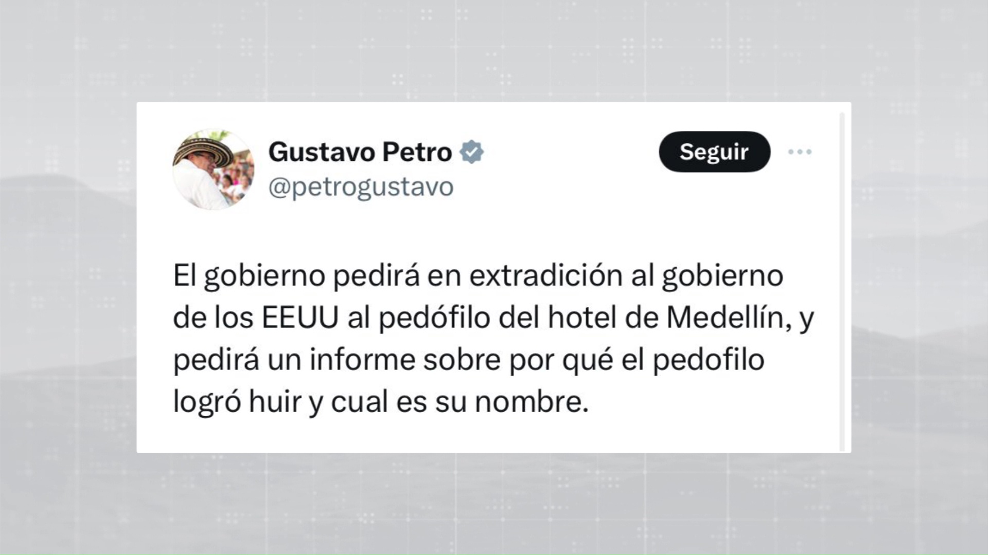 Presidente pedirá extradición de Timothy Alan Livingston